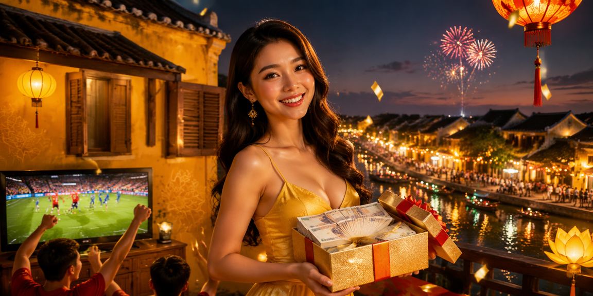 Người dùng Hội An cược bóng đá ban đêm tại chợ đêm qua ứng dụng di động